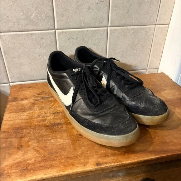 Nike Black and White leather Men's Shoes size 12 - Picture 3 of 4